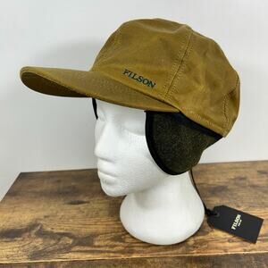 FILSON INSULATED TIN CLOTH CAP DARK TAN L USA Made